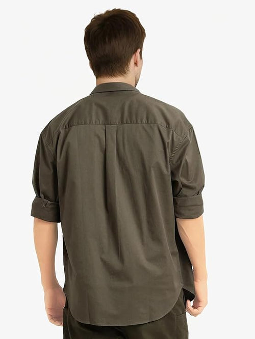 Boxy Fit Plain Shirt